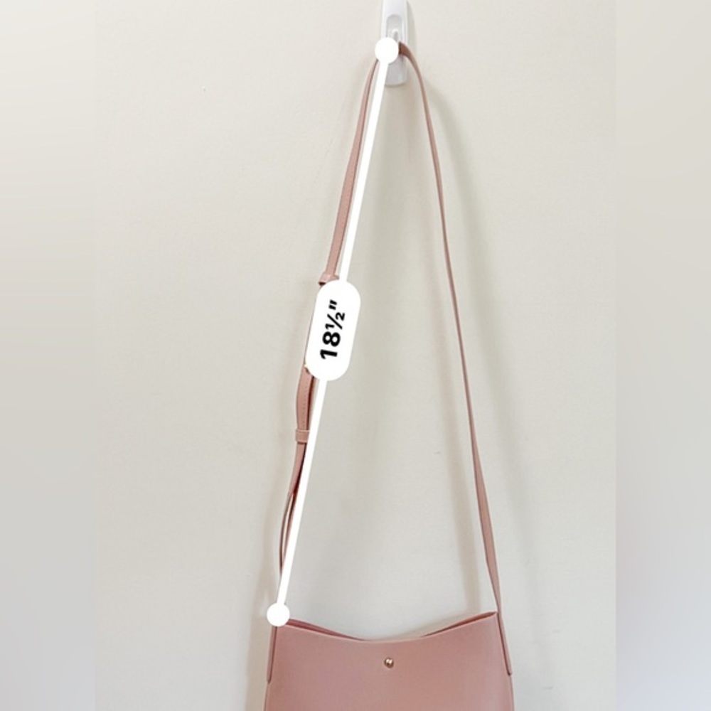 Anthropology‎ Samara Bag Blush Pink Crossbody Messenger Style Purse Adjustable - Picture 9 of 9